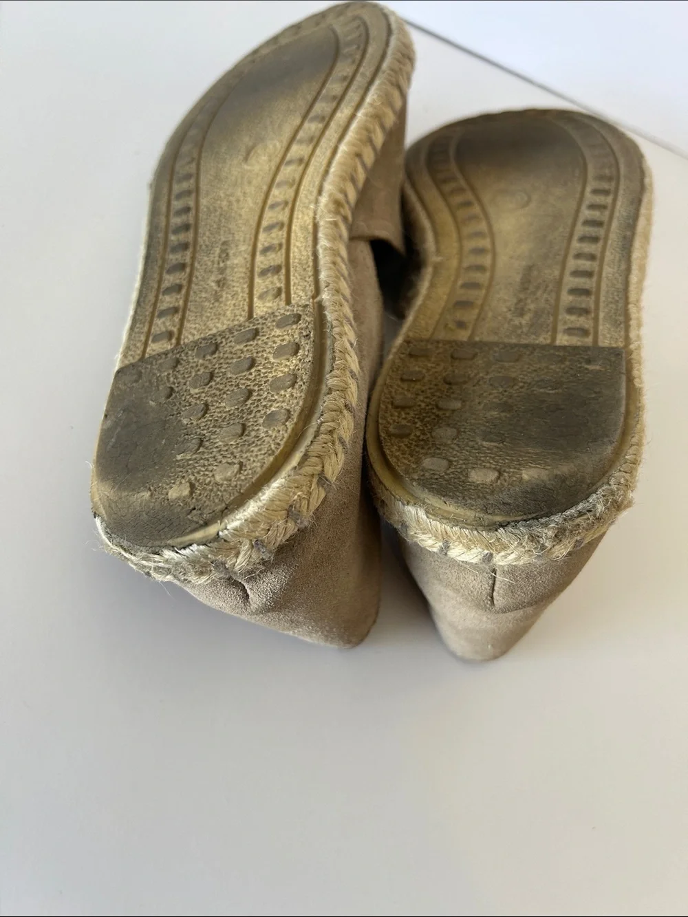 Verbenas Suede Espadrille Slip-On Shoes - Taupe